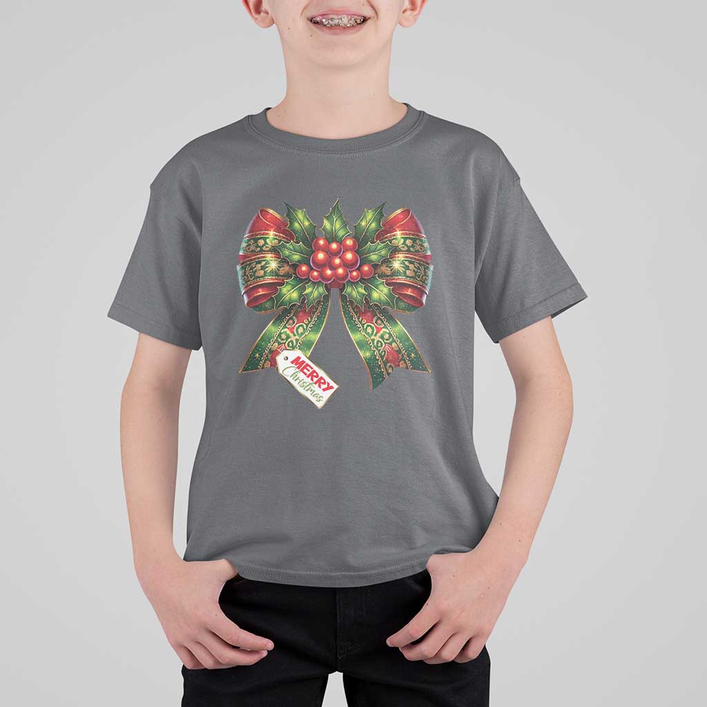 Funny Christmas Bow Present Costume T Shirt For Kid - Wonder Print Shop