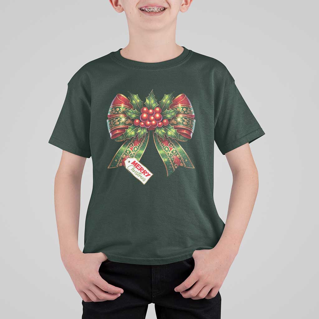 Funny Christmas Bow Present Costume T Shirt For Kid - Wonder Print Shop
