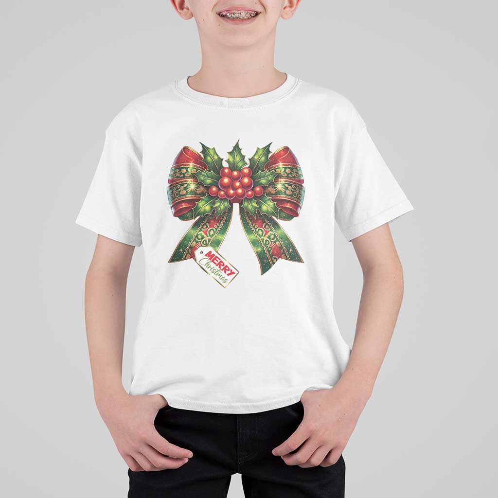 Funny Christmas Bow Present Costume T Shirt For Kid - Wonder Print Shop