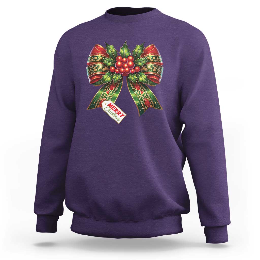 Funny Christmas Bow Present Costume Sweatshirt - Wonder Print Shop