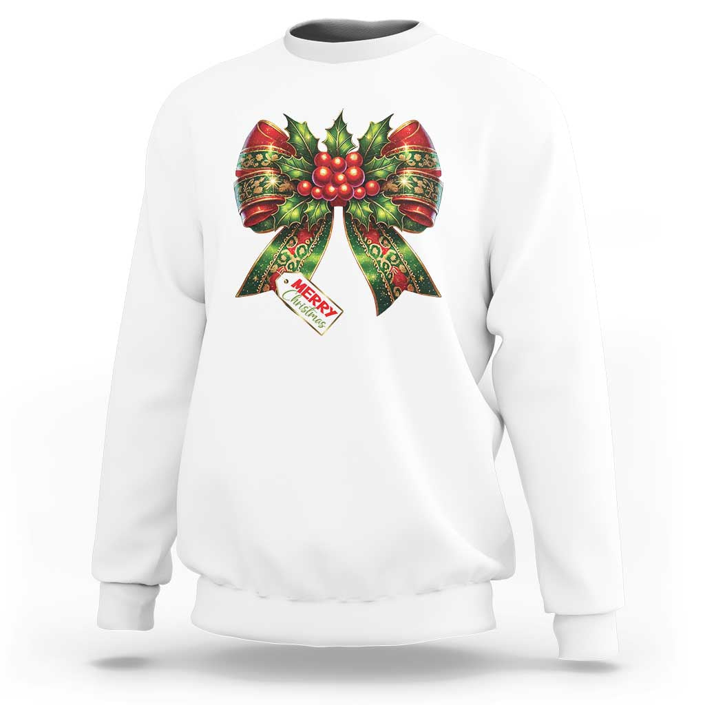 Funny Christmas Bow Present Costume Sweatshirt - Wonder Print Shop
