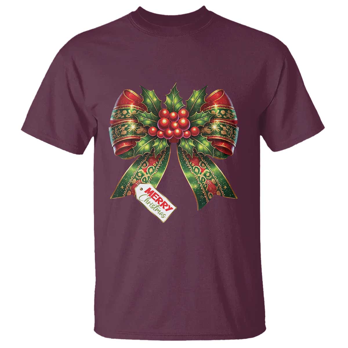 Funny Christmas Bow Present Costume T Shirt - Wonder Print Shop