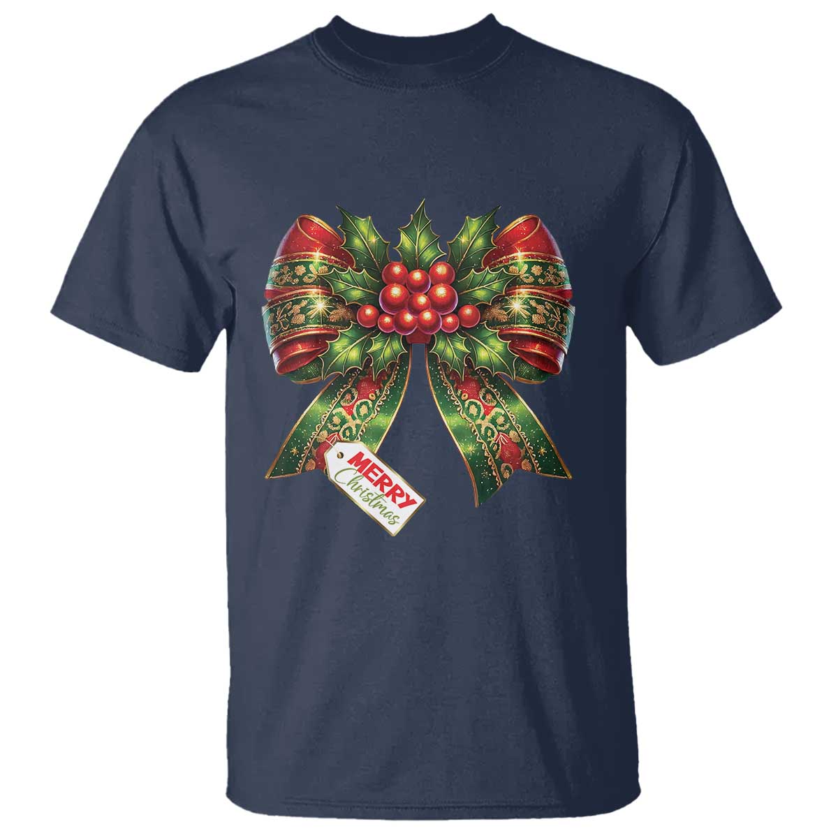Funny Christmas Bow Present Costume T Shirt - Wonder Print Shop