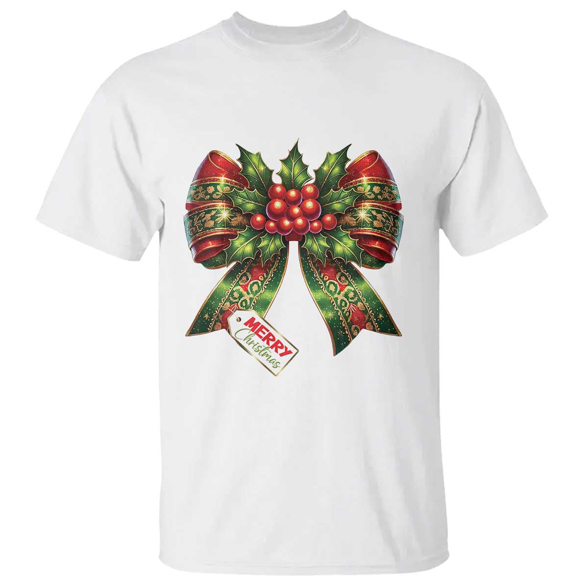 Funny Christmas Bow Present Costume T Shirt - Wonder Print Shop