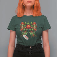 Funny Christmas Bow Present Costume T Shirt For Women - Wonder Print Shop