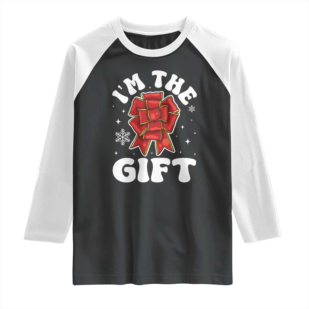 Funny Christmas Present Costume Raglan Shirt I Am The Gift