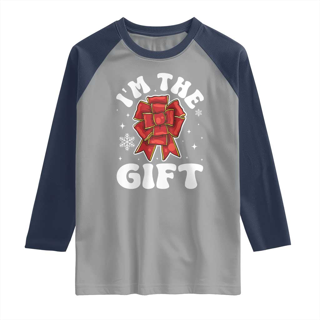 Funny Christmas Present Costume Raglan Shirt I Am The Gift