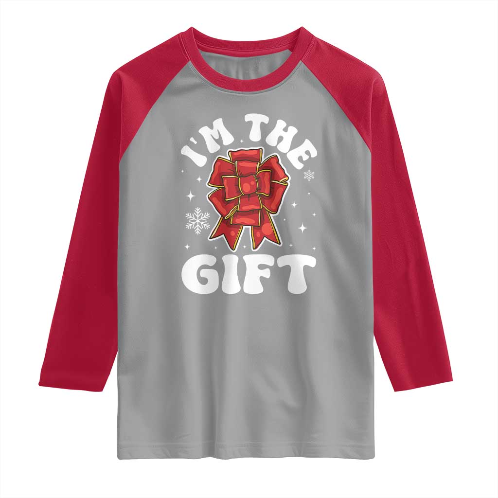 Funny Christmas Present Costume Raglan Shirt I Am The Gift