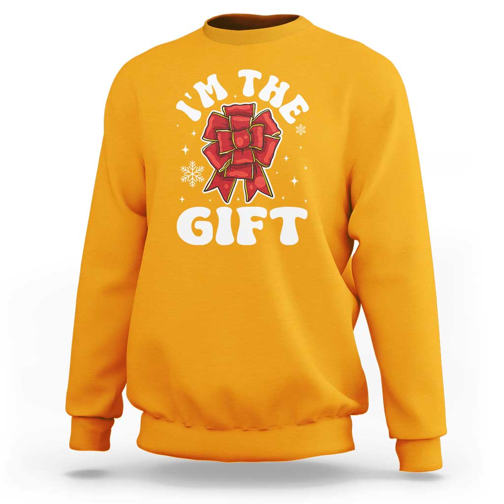 Funny Christmas Present Costume Sweatshirt I Am The Gift - Wonder Print Shop