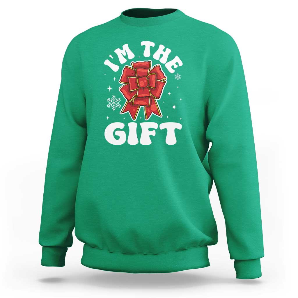Funny Christmas Present Costume Sweatshirt I Am The Gift - Wonder Print Shop