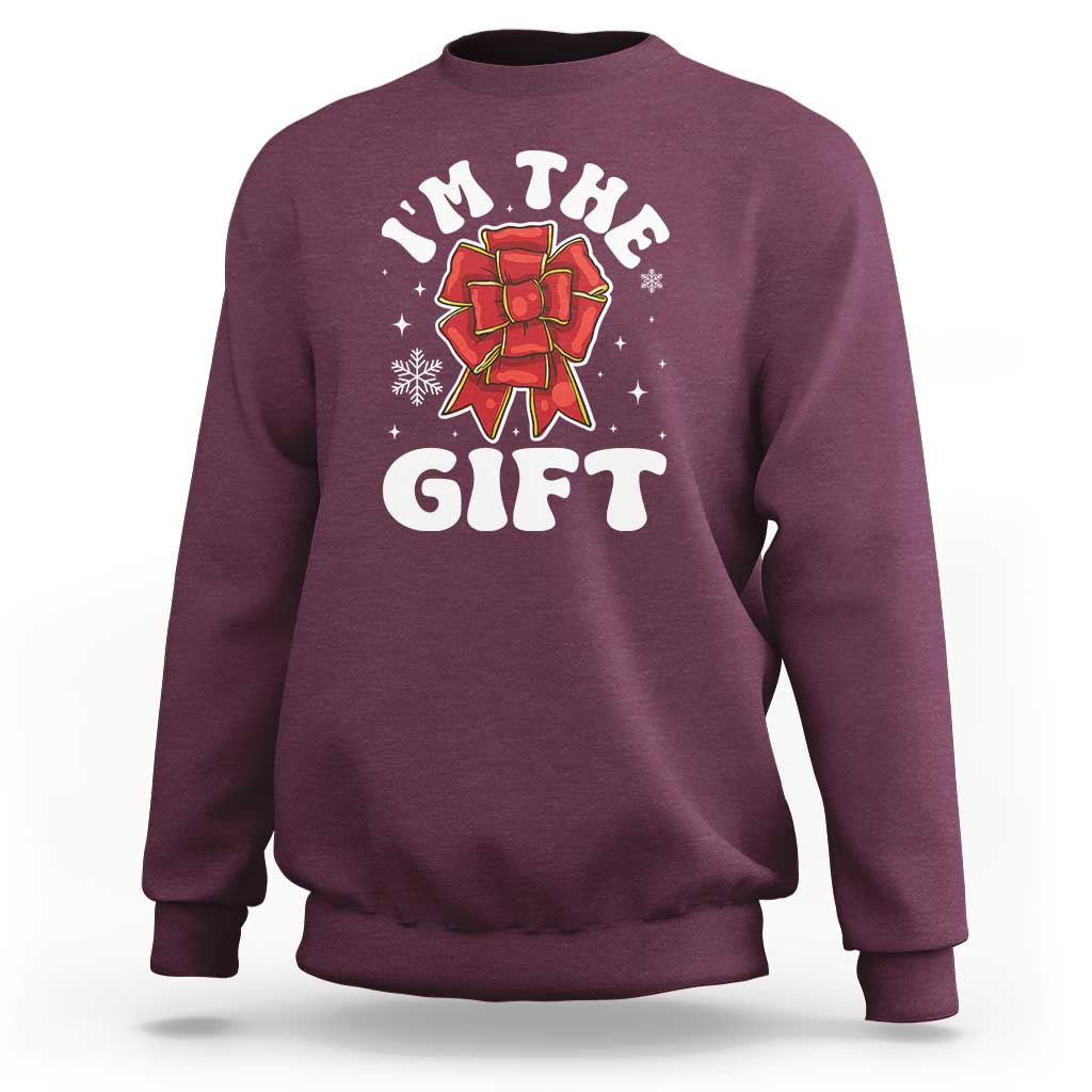 Funny Christmas Present Costume Sweatshirt I Am The Gift - Wonder Print Shop