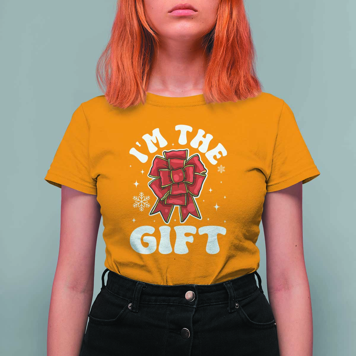 Funny Christmas Present Costume T Shirt For Women I Am The Gift - Wonder Print Shop