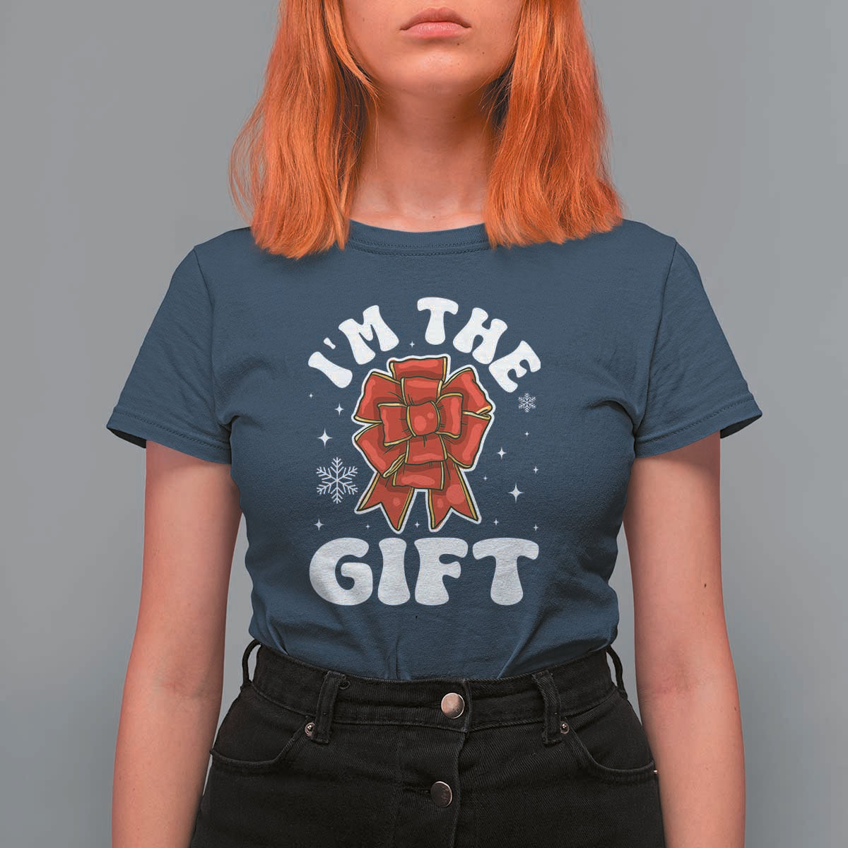 Funny Christmas Present Costume T Shirt For Women I Am The Gift - Wonder Print Shop