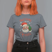 Funny Christmas T Shirt For Women Nothing For You Whore Santa Middle Finger - Wonder Print Shop