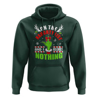 Funny Christmas Hoodie On The List Of Naughty And I Regret Nothing