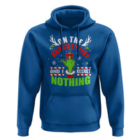 Funny Christmas Hoodie On The List Of Naughty And I Regret Nothing