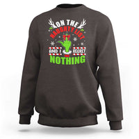 Funny Christmas Sweatshirt On The List Of Naughty And I Regret Nothing - Wonder Print Shop