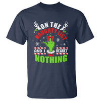 Funny Christmas T Shirt On The List Of Naughty And I Regret Nothing - Wonder Print Shop