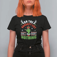 Funny Christmas T Shirt For Women On The List Of Naughty And I Regret Nothing - Wonder Print Shop