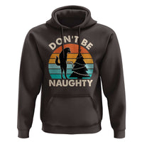 Funny Xmas Hoodie Don't Be Naughty Dog Peeing Christmas Tree