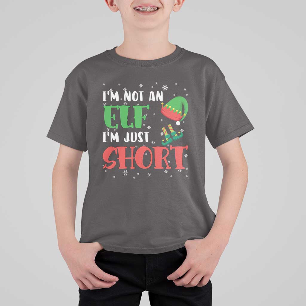 Funny Christmas T Shirt For Kid Im Not An Elf Just Short - Wonder Print Shop