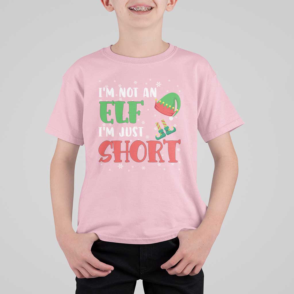 Funny Christmas T Shirt For Kid Im Not An Elf Just Short - Wonder Print Shop