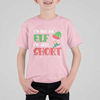 Funny Christmas T Shirt For Kid Im Not An Elf Just Short - Wonder Print Shop