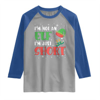 Funny Christmas Raglan Shirt Im Not An Elf Just Short