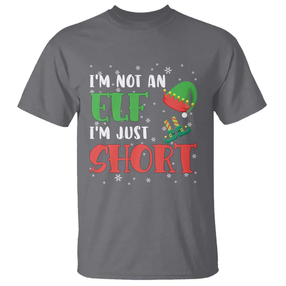 Funny Christmas T Shirt Im Not An Elf Just Short - Wonder Print Shop