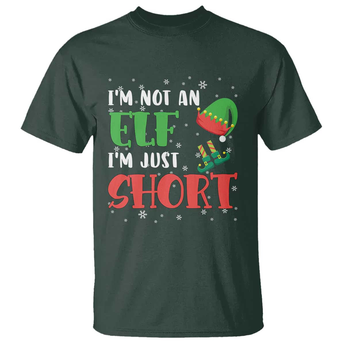 Funny Christmas T Shirt Im Not An Elf Just Short - Wonder Print Shop
