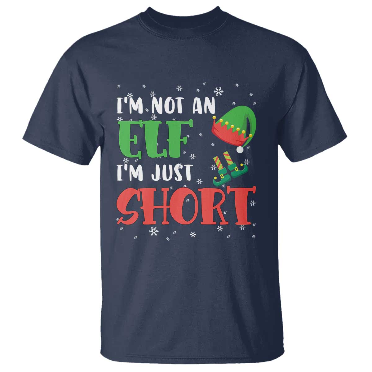 Funny Christmas T Shirt Im Not An Elf Just Short - Wonder Print Shop