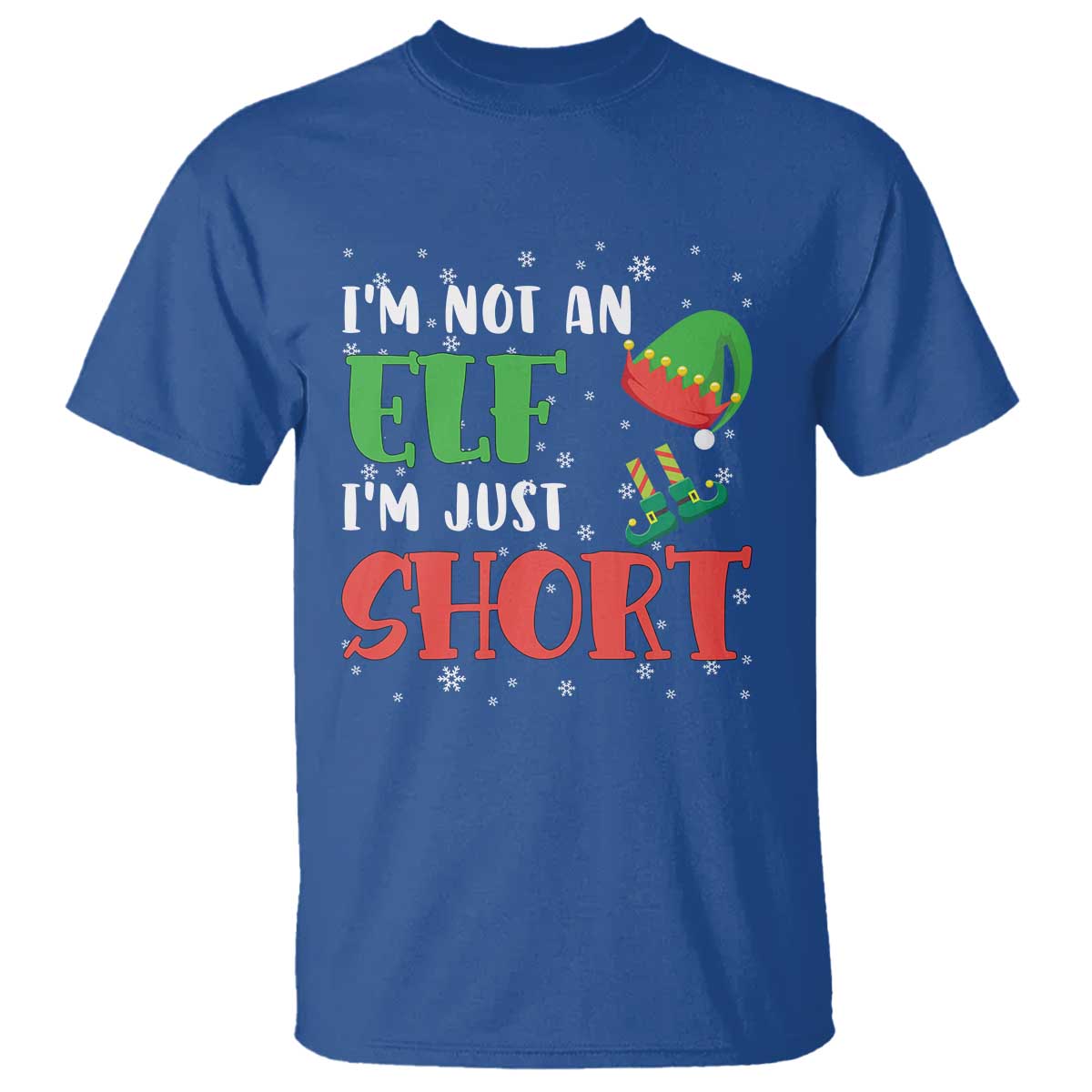 Funny Christmas T Shirt Im Not An Elf Just Short - Wonder Print Shop