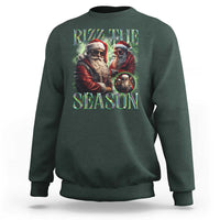 Funny Christmas Santa Sweatshirt Rizz The Season Cool Santa - Wonder Print Shop