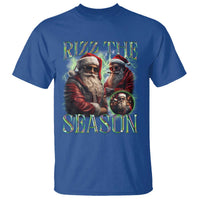 Funny Christmas Santa T Shirt Rizz The Season Cool Santa - Wonder Print Shop
