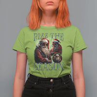 Funny Christmas Santa T Shirt For Women Rizz The Season Cool Santa - Wonder Print Shop