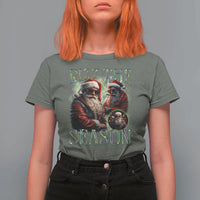 Funny Christmas Santa T Shirt For Women Rizz The Season Cool Santa - Wonder Print Shop