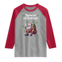 Funny Christmas Raglan Shirt Weed For Everybody Cannabis 420