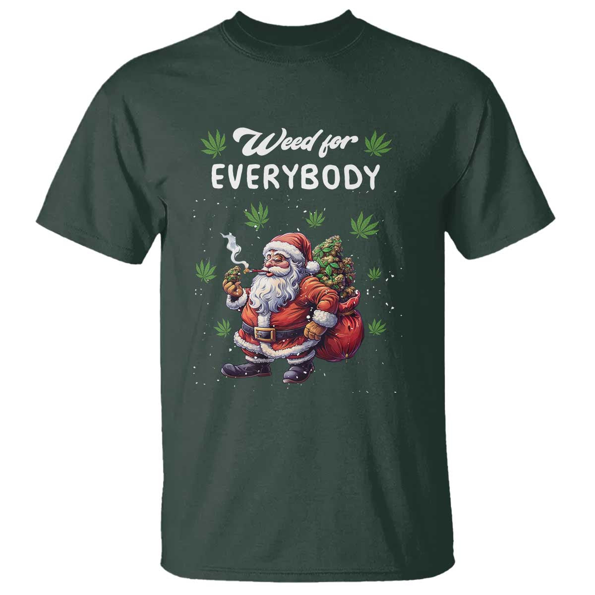 Funny Christmas T Shirt Weed For Everybody Cannabis 420 - Wonder Print Shop