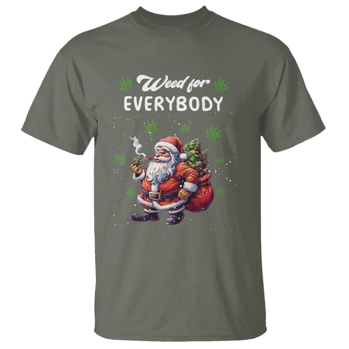 Funny Christmas T Shirt Weed For Everybody Cannabis 420 - Wonder Print Shop