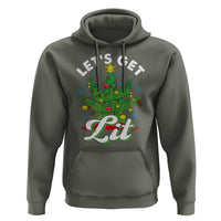 Funny Weed Christmas Hoodie Let's Get Lit Christmas Tree Cannabis