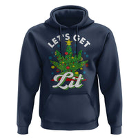 Funny Weed Christmas Hoodie Let's Get Lit Christmas Tree Cannabis
