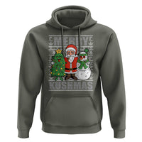 Funny Weed Christmas Hoodie Merry Kushmas Naughty Santa Snowman Cannabis 420