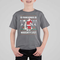 Funny Christmas T Shirt For Kid Proud Members Of A Naughty List - Wonder Print Shop