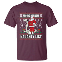 Funny Christmas T Shirt Proud Members Of A Naughty List - Wonder Print Shop