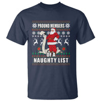 Funny Christmas T Shirt Proud Members Of A Naughty List - Wonder Print Shop