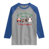 Funny Christmas Raglan Shirt Wishing You Nothing Butt A Merry Christmas