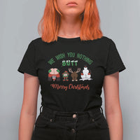 Funny Christmas T Shirt For Women Wishing You Nothing Butt A Merry Christmas - Wonder Print Shop