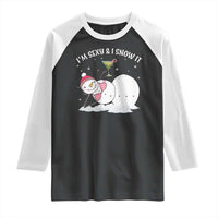 Funny Christmas Snowman Raglan Shirt I Am Sexy And I Snow It
