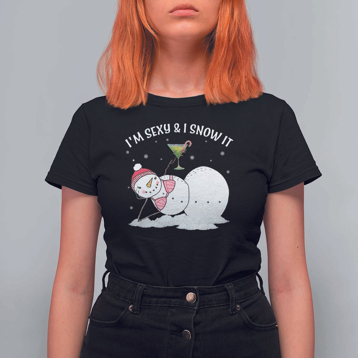 Funny Christmas Snowman T Shirt For Women I Am Sexy And I Snow It - Wonder Print Shop