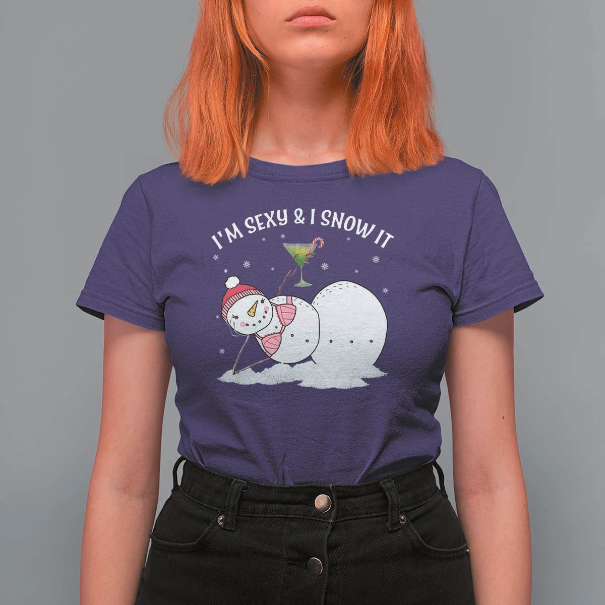 Funny Christmas Snowman T Shirt For Women I Am Sexy And I Snow It - Wonder Print Shop